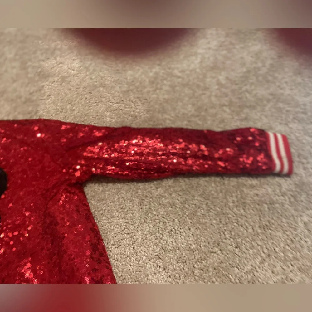 Disney Minnie Mouse Red Sequin Jacket Girls Size 9/10